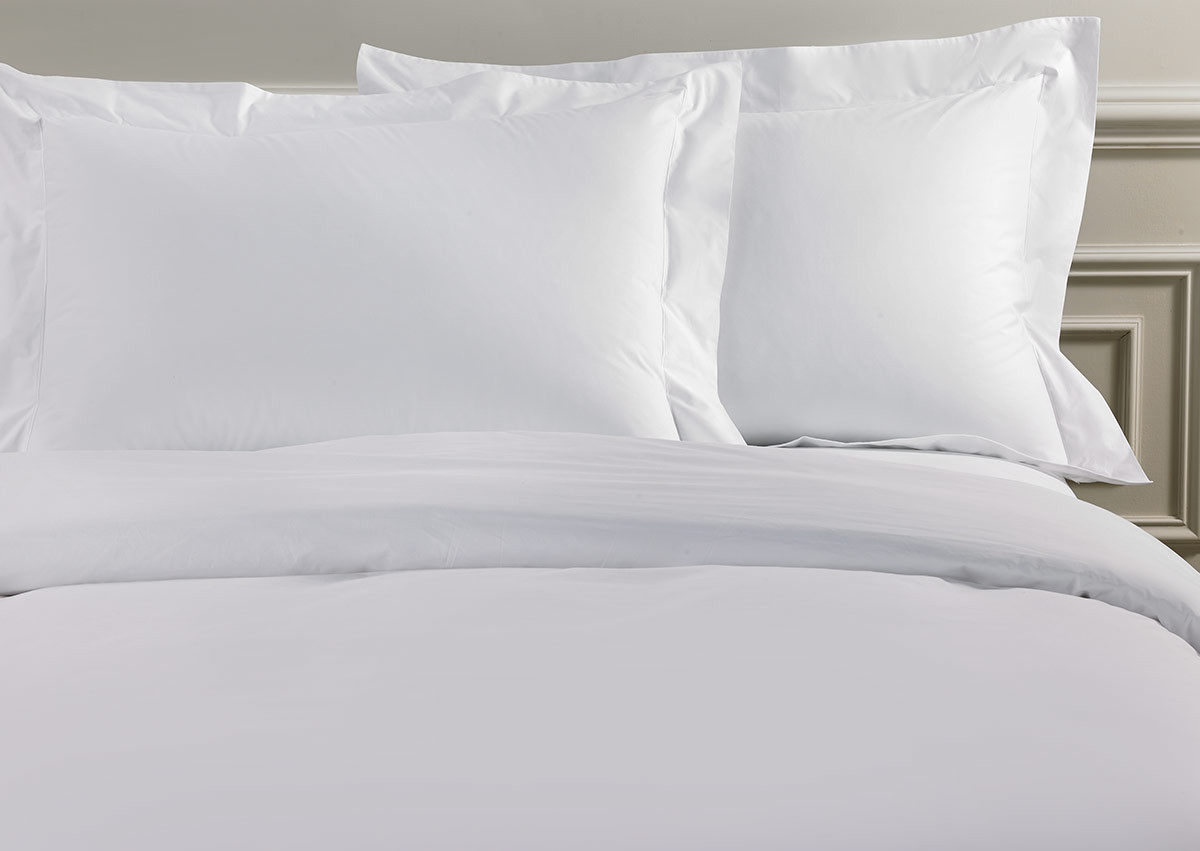 White Sateen Duvet Cover Pillow Sham Set Shop Cotton Hotel